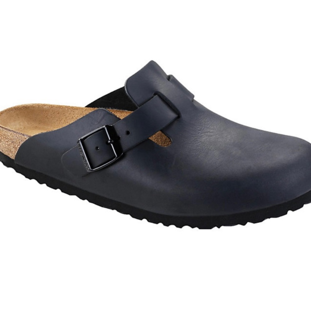 NEW Birkenstock Boston Clogs Black Oiled Leather Size 37 ;6-6.5)